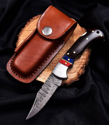 Handcrafted hunting knife with sheath for outdoor use and collecting from Deer Edge