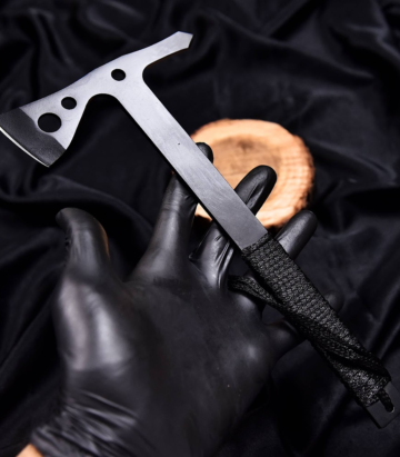 Camping axe with rugged outdoor handle and collectible character from Deer Edge