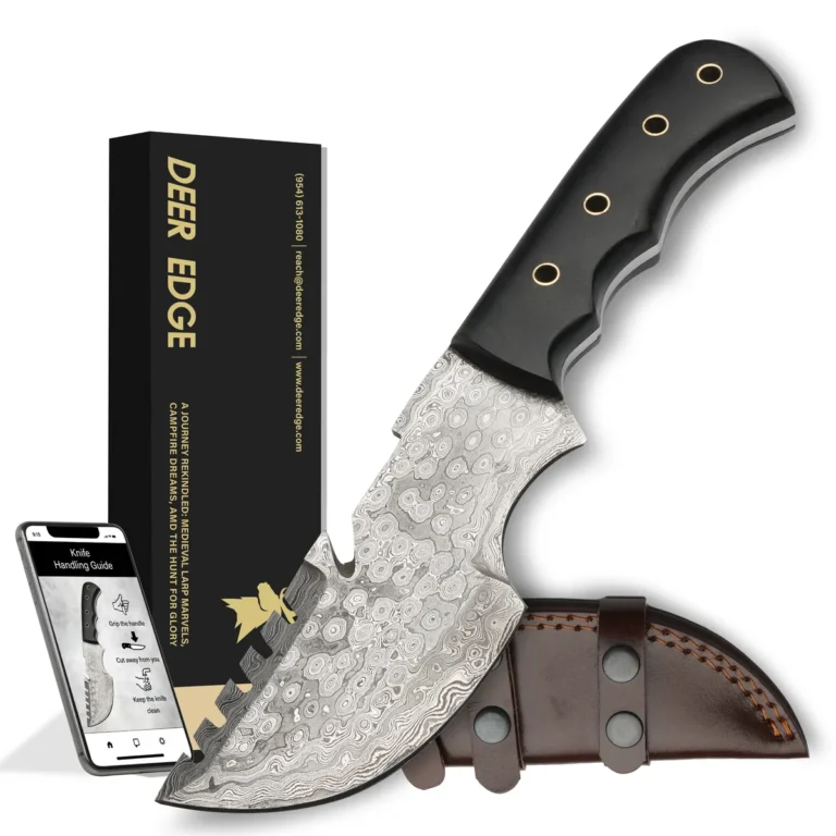 SK-08-V2 Handmade Damascus Steel knife Fixed Blade Knife with Leather Sheath Outdoor Tool