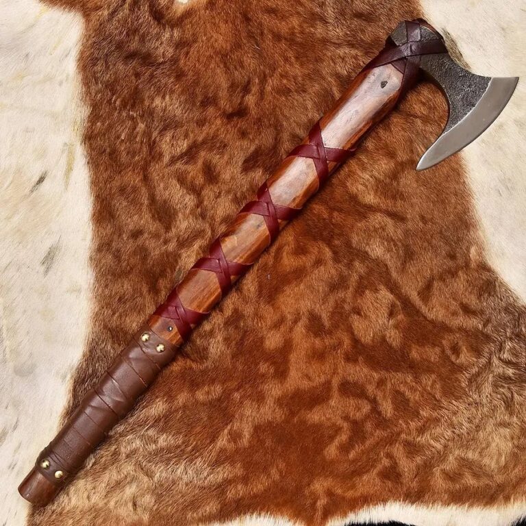 EXM-82 Handcrafted Viking Axe with Norse Design - Rustic Gift for Collectors, Camping, and Historical Enthusiasts
